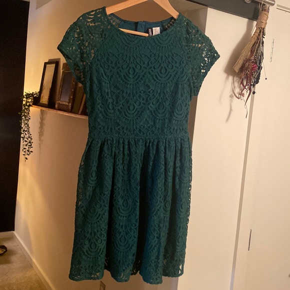 Dresses Dark Green Lace Dress Poshmark